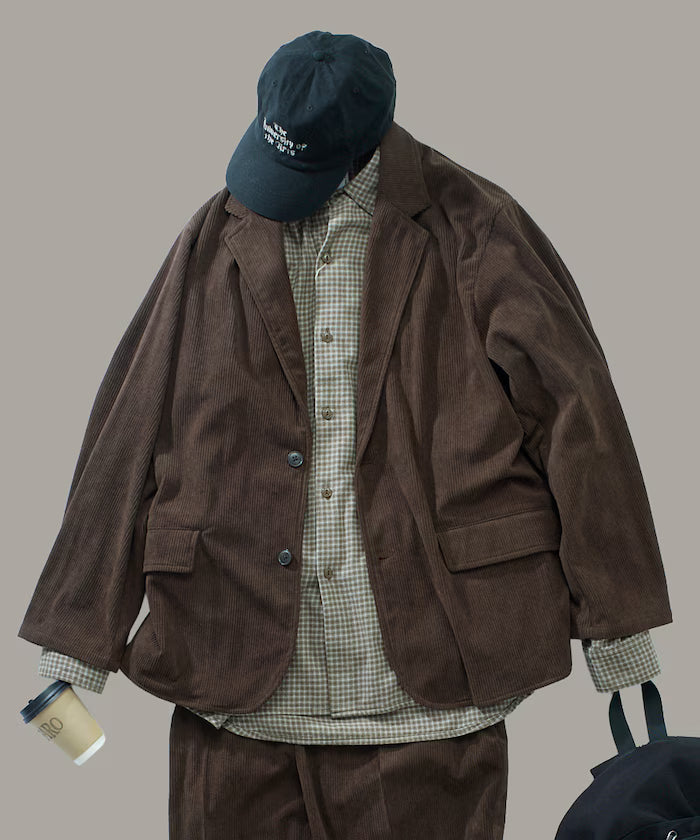 Relax Fit Corduroy Setup / Tailored Jacket / Wide Pants 【Limited Edition】