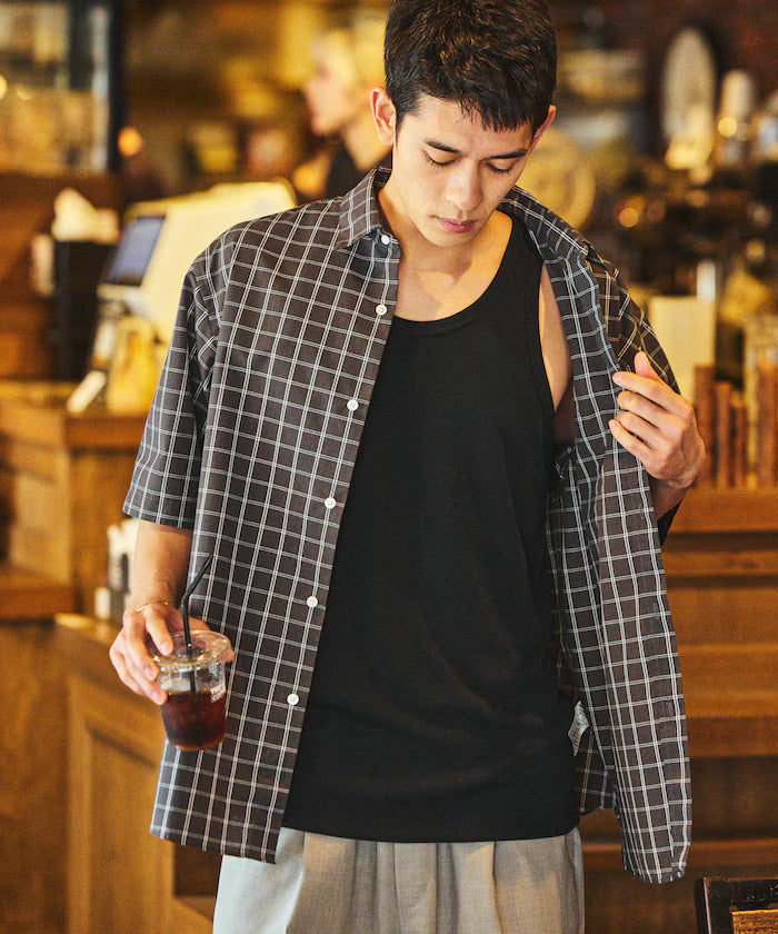 AIRDRY FUNCTIONAL High-Performance Material Ribbed Tank Top / Quick Drying / Heat Shielding