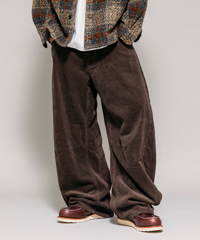 Wide Silhouette One Wash Curve Corduroy Pants
