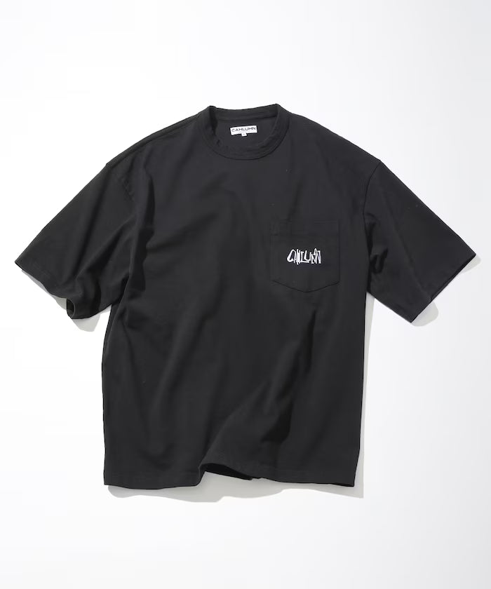 Heavy Weight Jersey Pocket T-Shirt “ARUSE” - Black