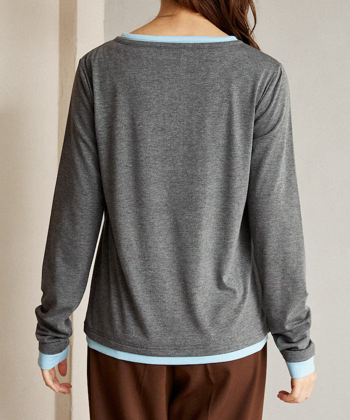 Henry Neck Layered Long Sleeve T Limited Edition