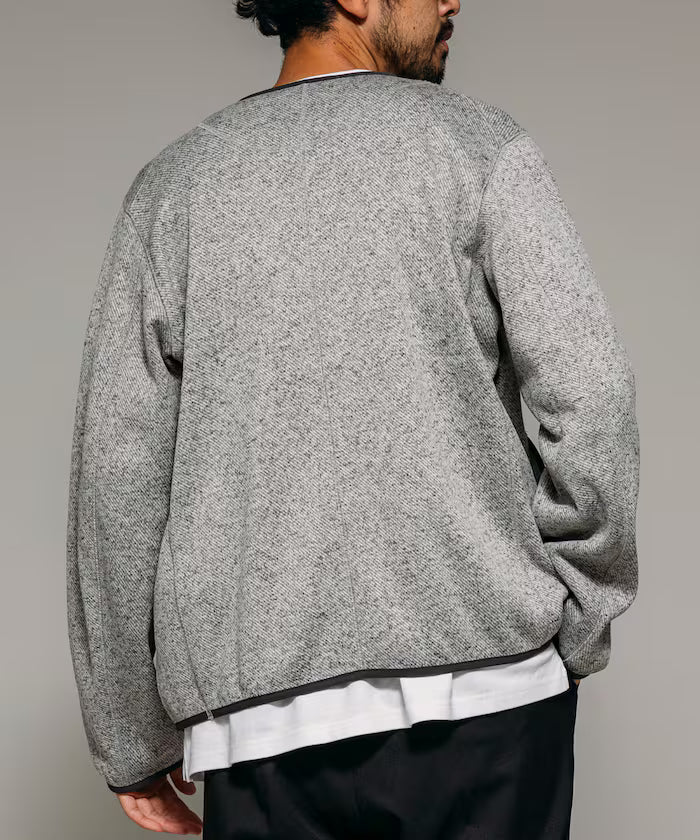 Relaxed Fit Knit Fleece Cardigan