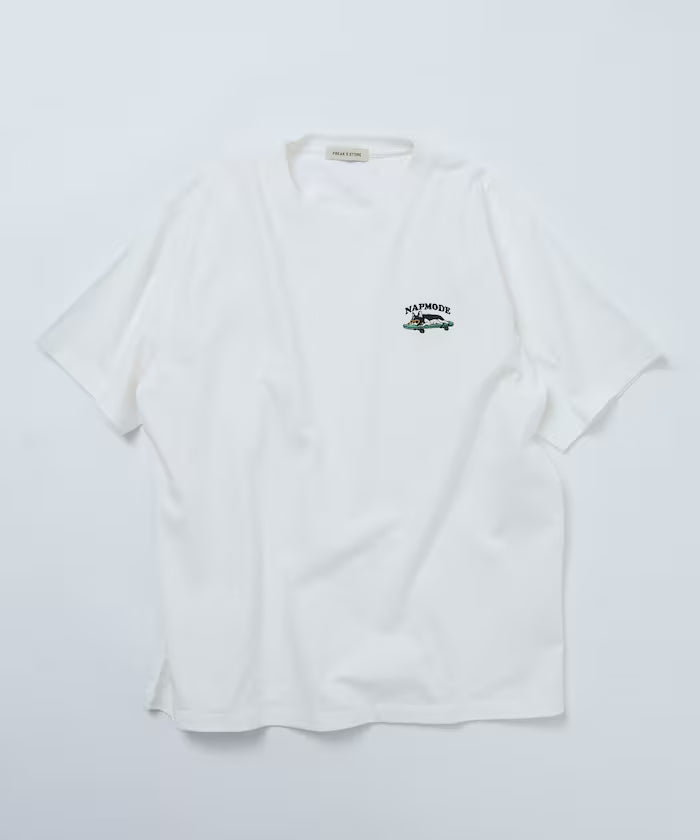 Relaxed Fit One-Point Animal Embroidery Crew Neck T-Shirt [Limited Edition]