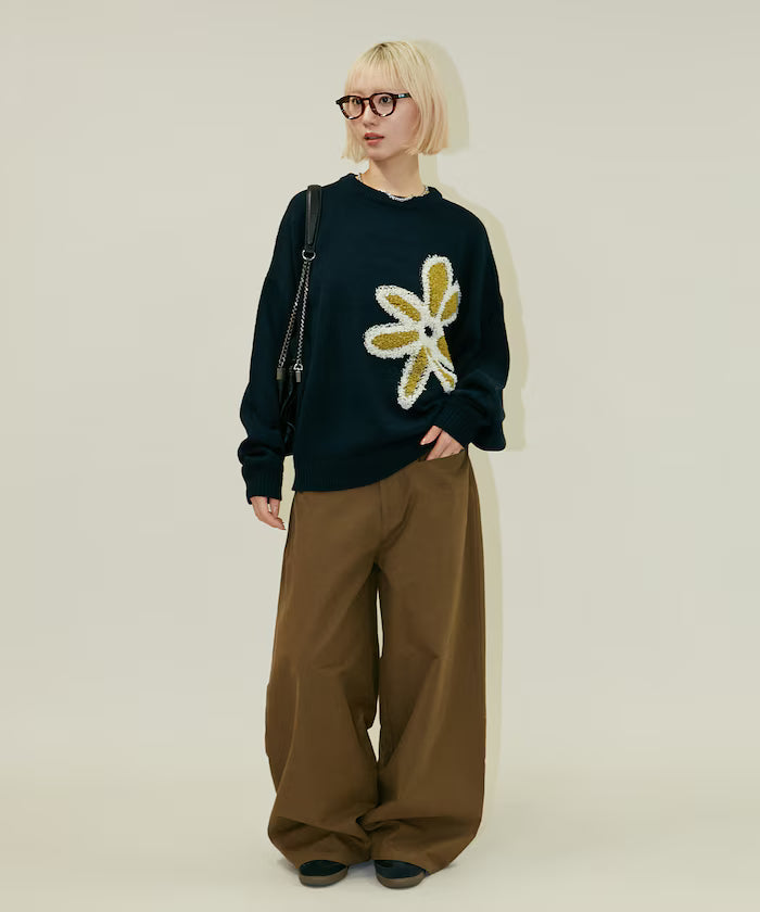 Boucle Flower Pullover Knit [Limited Edition]