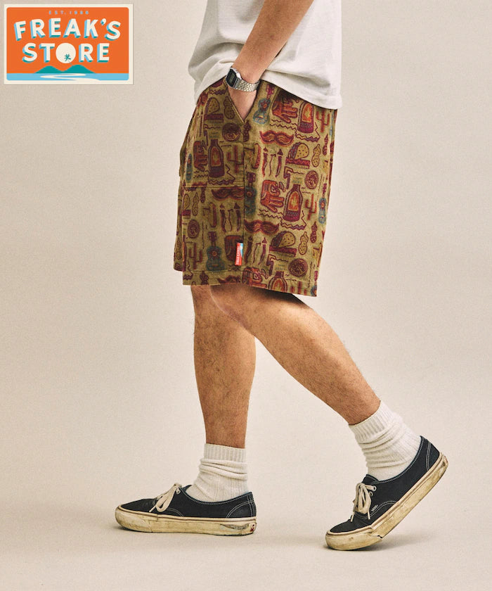 FREAK'S STORE for BEACH & FES Summer Corduroy Easy Shorts - Mexican Pattern