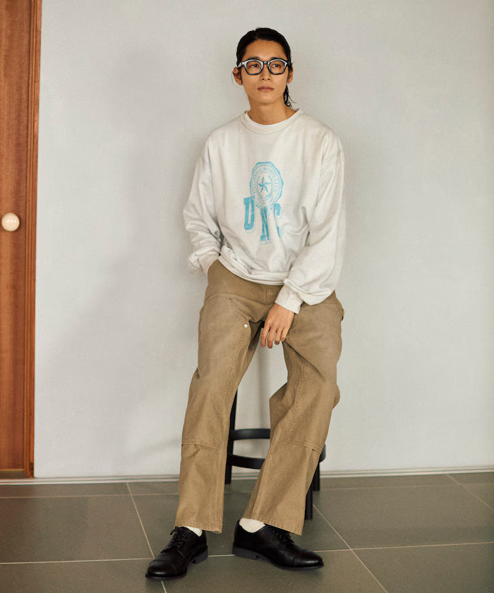 Fade Processing Light Duck Double Knee Painter Pants Vintage