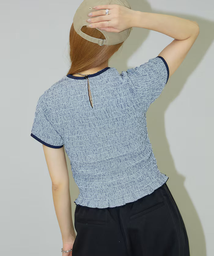 Shearing Design Check Pullover Shirt