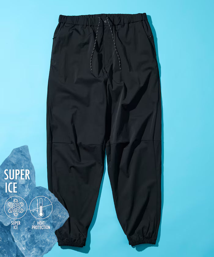 SUPER ICE / Super Ice Jogger Pants Contact Coolness / Quick Dry / UV Cut - Black