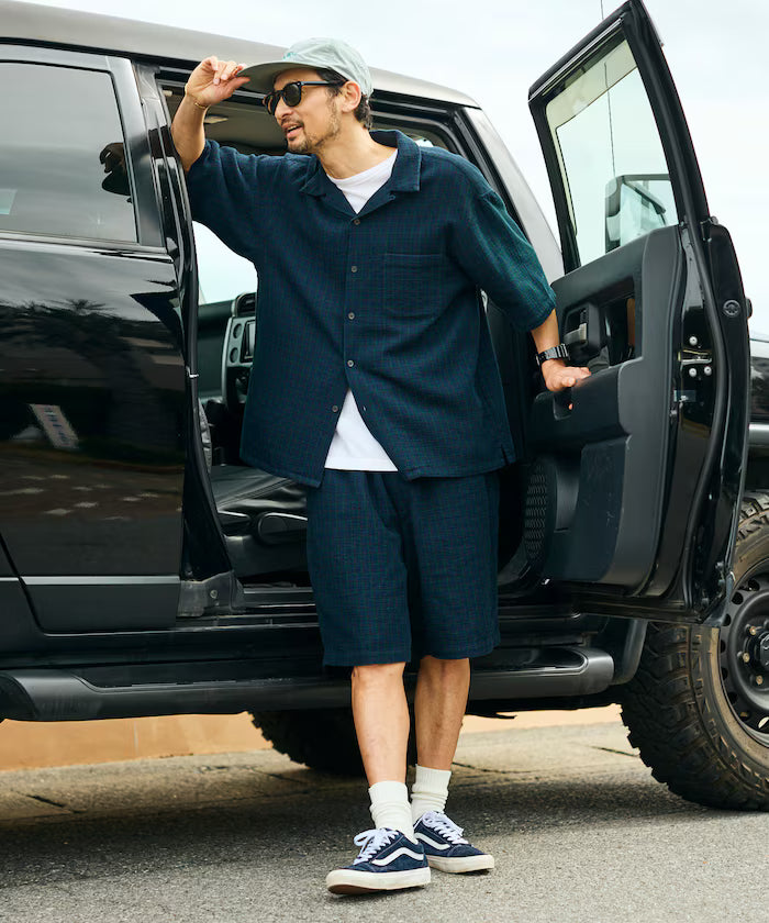 AUSTRALIAN COTTON Check Easy Shorts