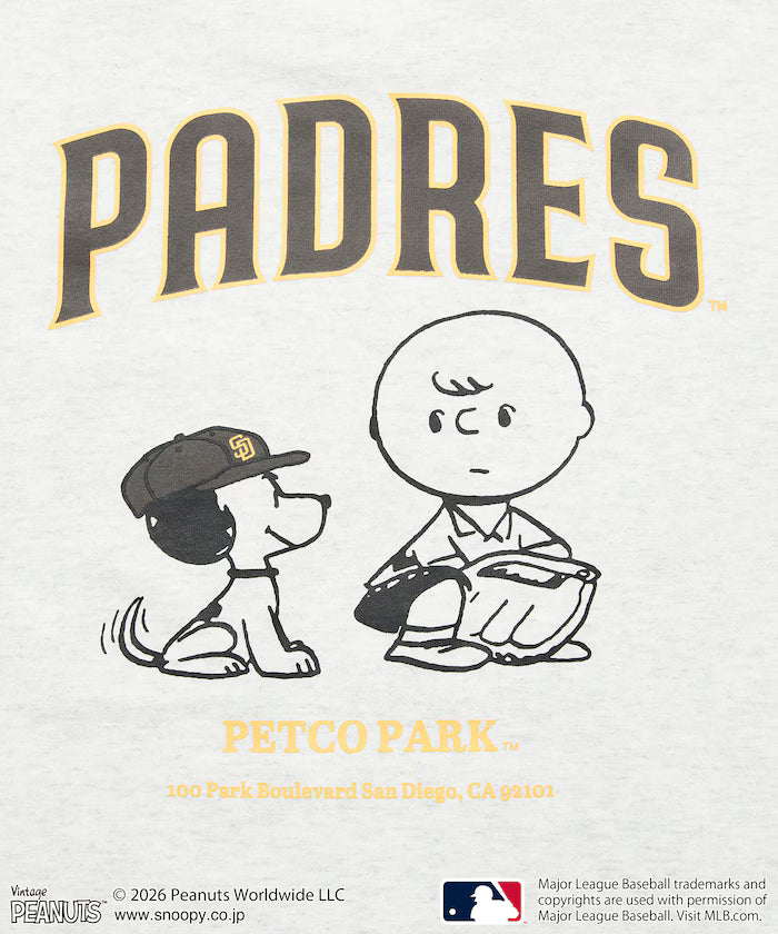 PEANUTS x MLB Exclusive Big Silhouette Back Print T-Shirt / PADRES 【Limited Edition】