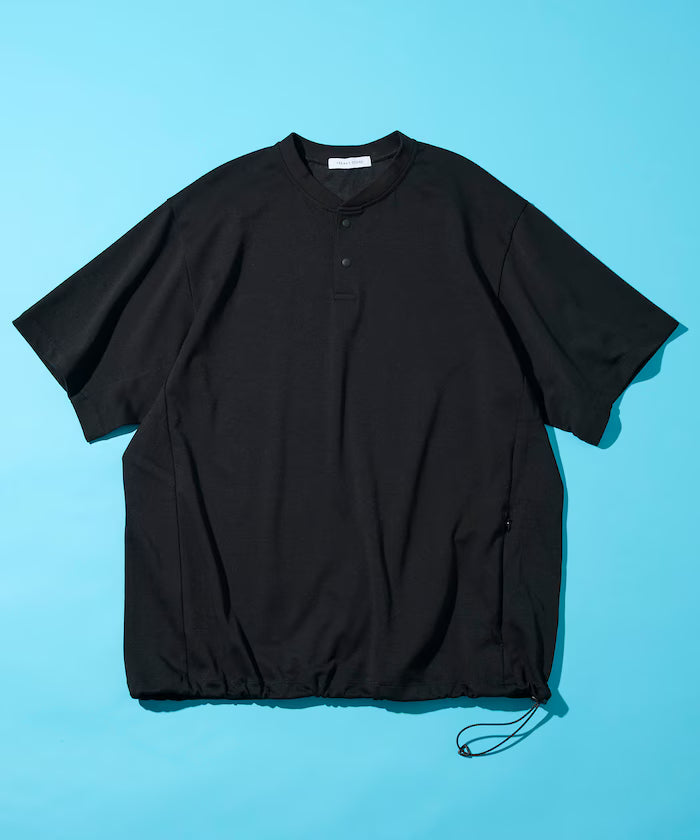 SUPER ICE / Super Ice Henry Neck Spindle T-Shirt Contact Cold Sensation / Quick Drying / UV Cut