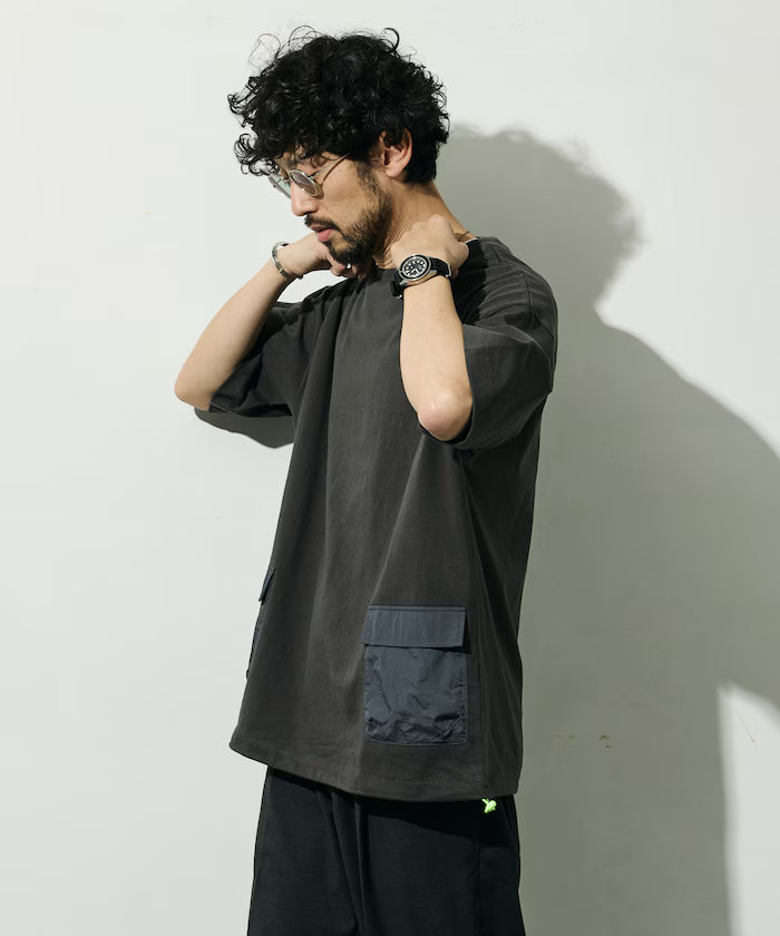 6 oz Side Pocket Spindle Short Sleeve T-Shirt / Big Silhouette