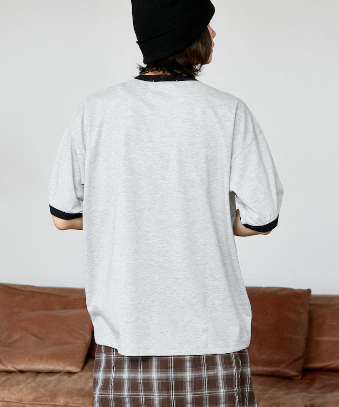 <Functional Material>Mickey Mouse/Sketch Ringer T-Shirt Limited Edition