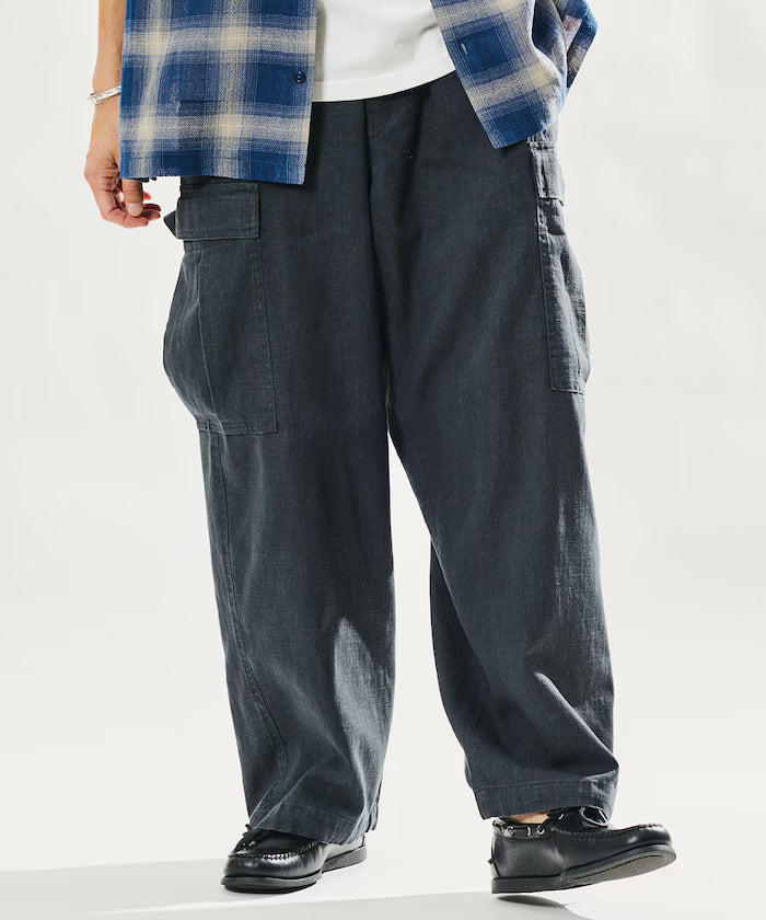 LINEN COTTON EASY CARGO PANTS 【Compatible with Set-Up】