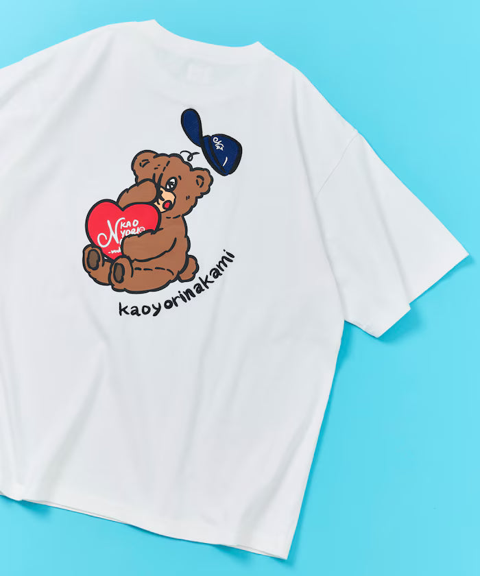[Sales start on May 22, 12:00] kaoyorinakami × FREAK'S STORE/ Kaoyorinakami exclusive Swary Punch Bear Tee - Off White