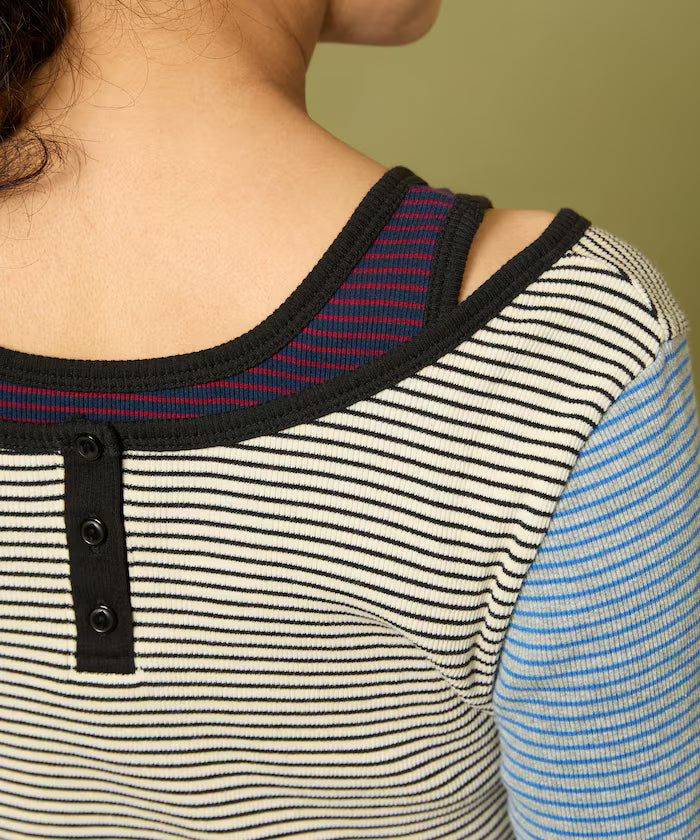 Healthknit Slim Stripe Tank T-Shirt SET