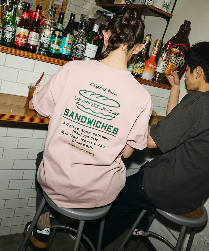LANDER SANDWICHES×FREAK'S STORE/Lander Limited Edition Big Silhouette Back Print Crew Neck T-Shirt 【Limited Release】