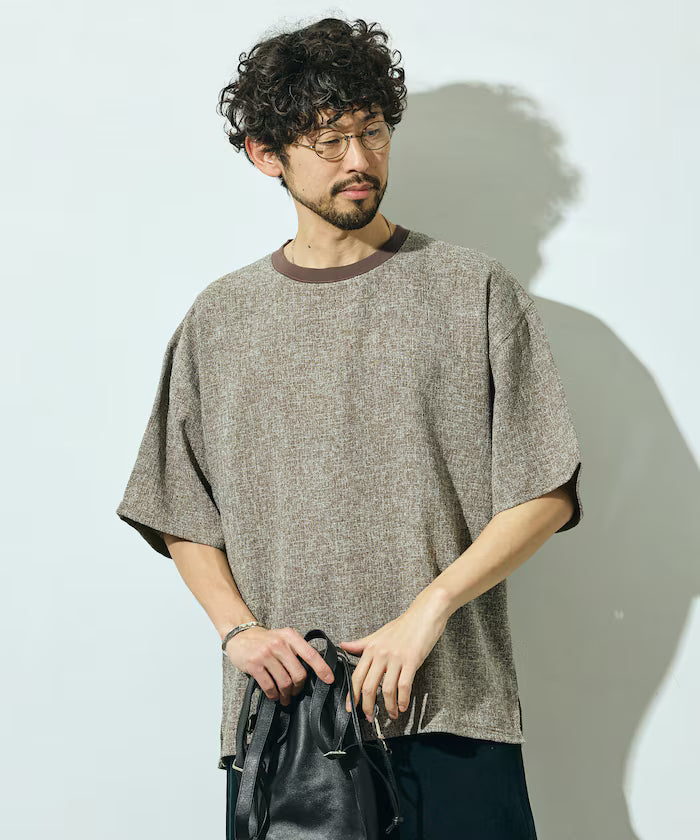 Summer Tweed Short Sleeve Crew Neck / Compatible with Setup