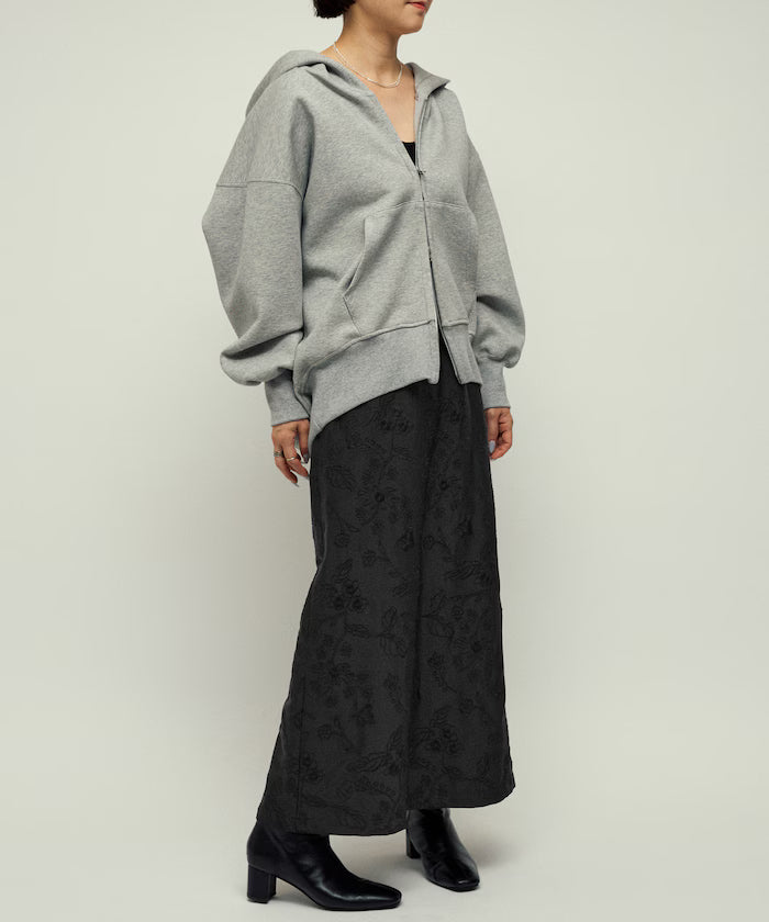 Flower Embroidery I-Line Easy Skirt