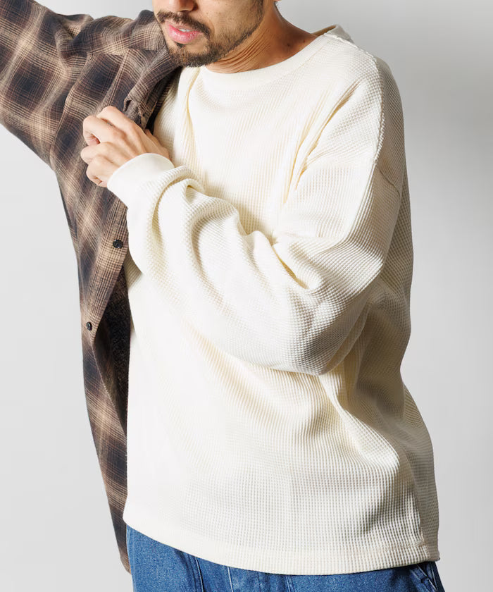 Big Silhouette Long Sleeve Waffle Thermal L/S T-shirt [Limited Edition]