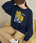 Daisy Embroidered Crew Sweat Limited Edition - Navy