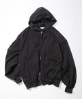 Heavy Weight Jersey Thermal Lined Zip Hoodie - Black