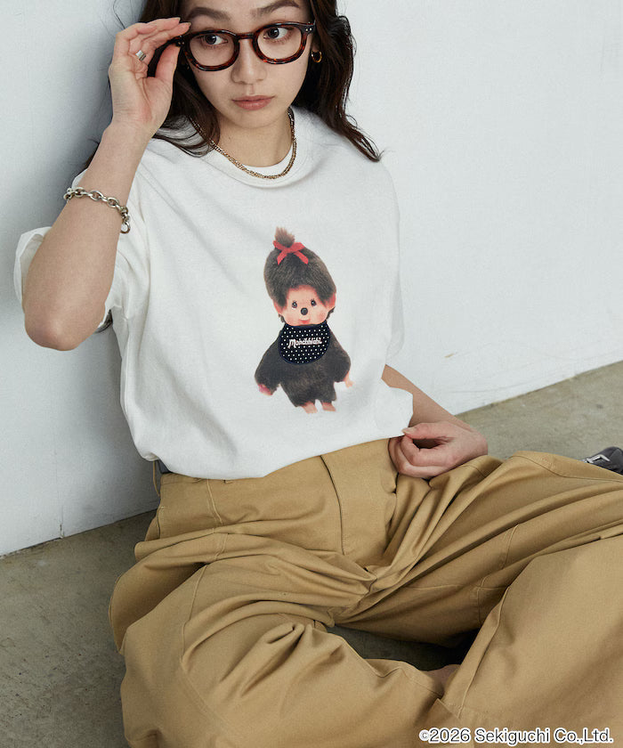 Monchhichi Mixed Material Docking T-Shirt Limited Edition