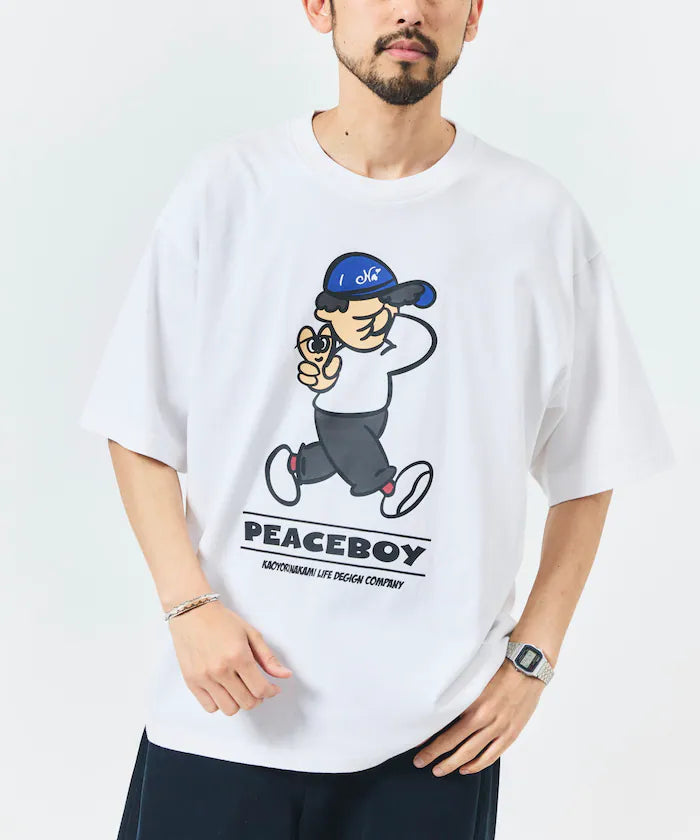 [May 22 12:00 Start of Sales] kaoyorinakami × FREAK'S STORE / Kaoyorinakami Special Order Peace Boy Tee