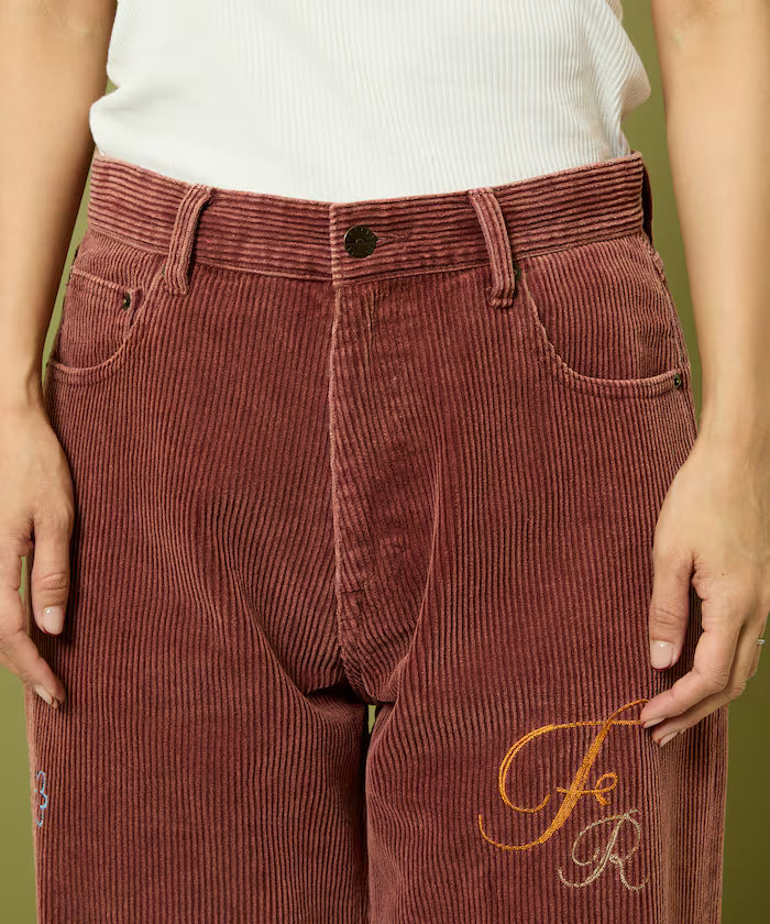Chain Stitch Corduroy Pants