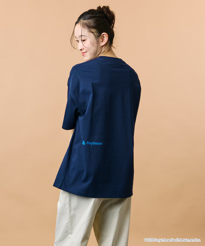 Big Silhouette Logo Back Print Crew Neck T-Shirt / PlayStation LOGO 【Limited Edition】