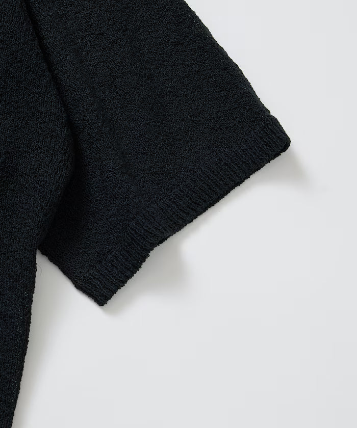 Dry Touch Boucle Yarn Knit Polo Shirt