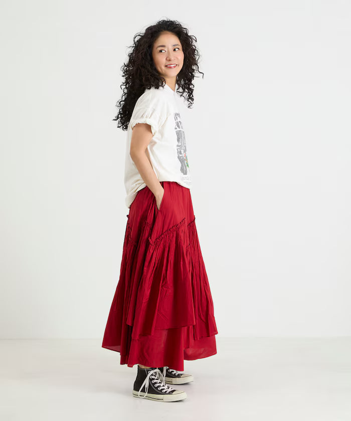 India Frill Maxi Gathered Skirt