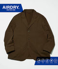 AIRDRY HIGH TECH YARN High Performance Material Tailored Jacket Set Up Relaxed Fit - Brown