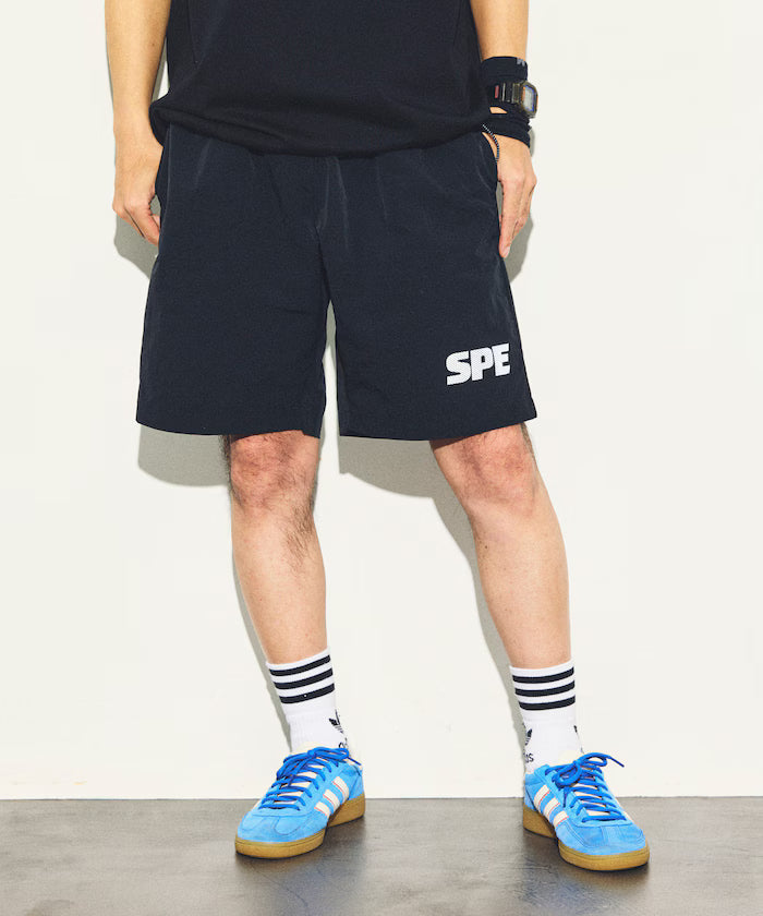[May 29 12:00 Release] SPECIAL OTHERS × FREAK'S STORE Reflective Logo Print Nylon Easy Shorts - Black