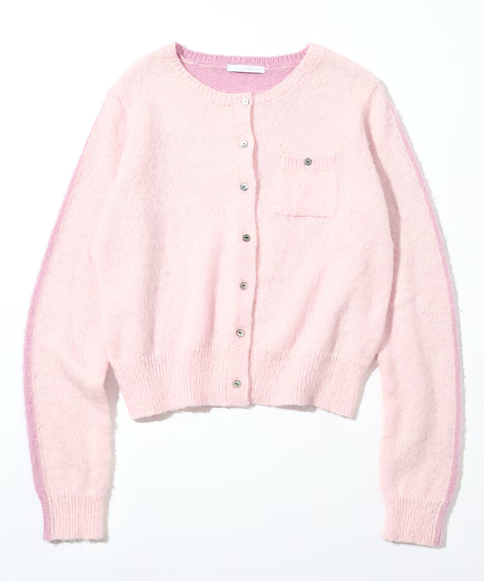 Alpaca Blend Bicolor Knit Cardigan
