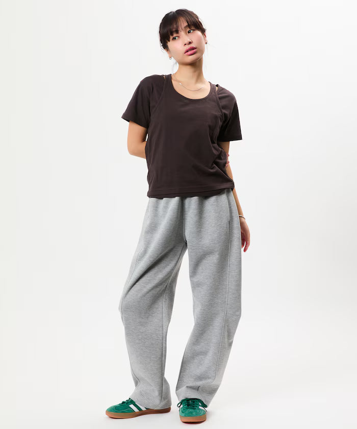Limited Edition Wide Silhouette Cool Touch Sweat Circus Pants - Dark Gray