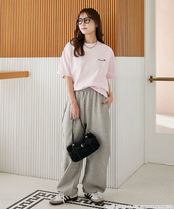 "HELLO KITTY" ID Photo style back print T-shirt limited edition
