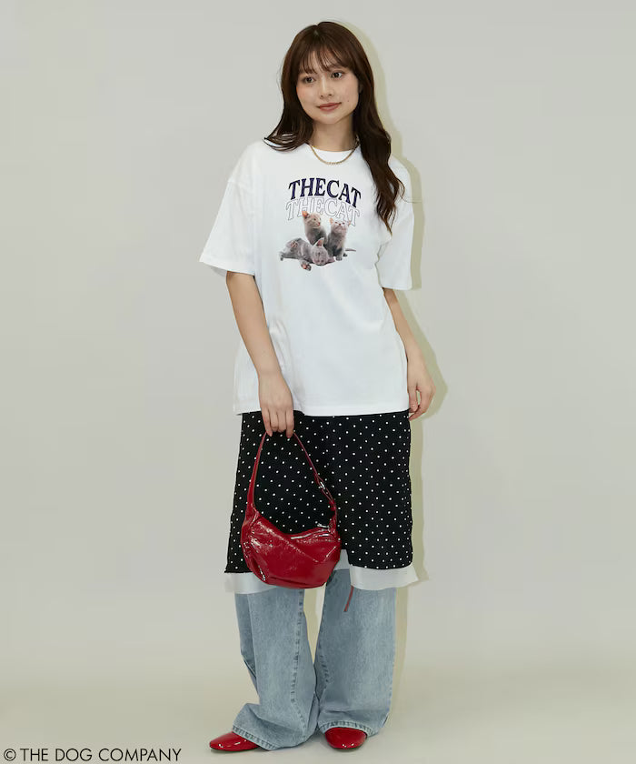 THE DOG / THE CAT Collegiate Style T-Shirt Limited Edition