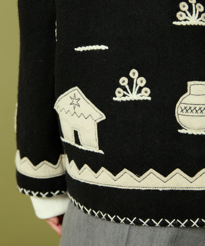 Indian Embroidery Wool Mexican Jacket