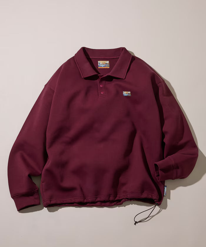 Big Silhouette Spindle Cardboard One Point Logo Polo Color Sweat