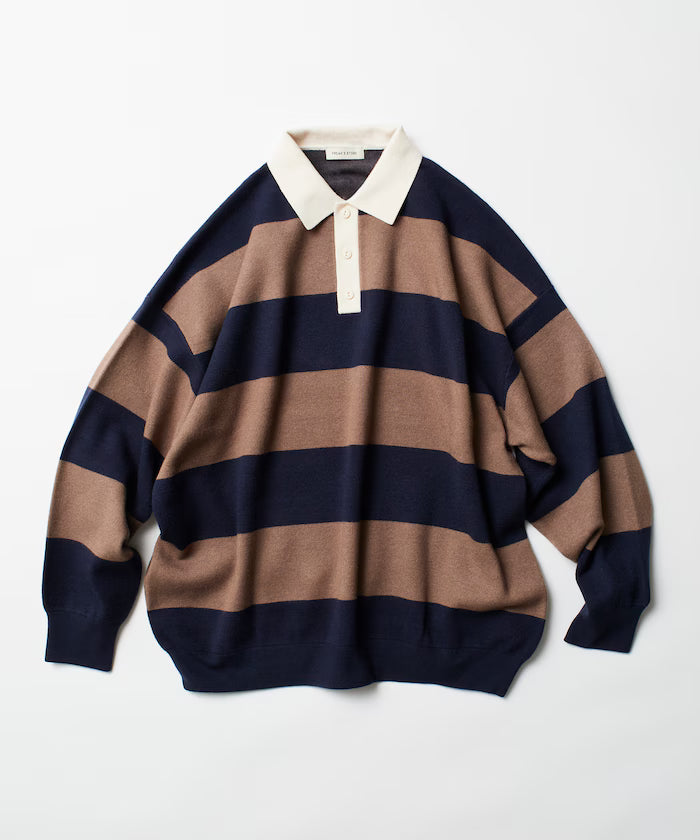 Big Silhouette Border Knit Rugby Shirt [Limited Edition]