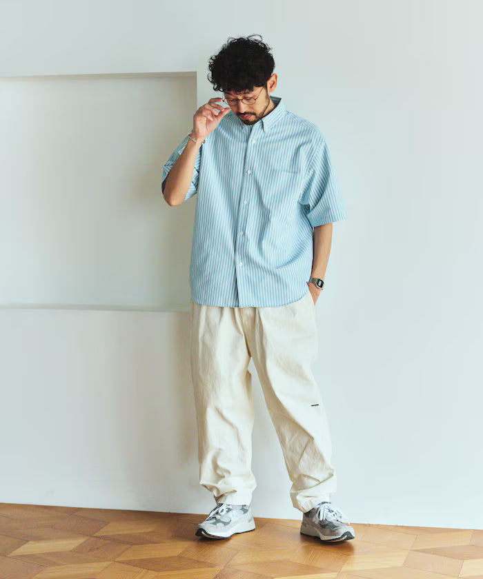 AIRDRY HIGH TECHYARN high-performance material oxford button-down shirt short sleeve moisture-wicking quick-dry