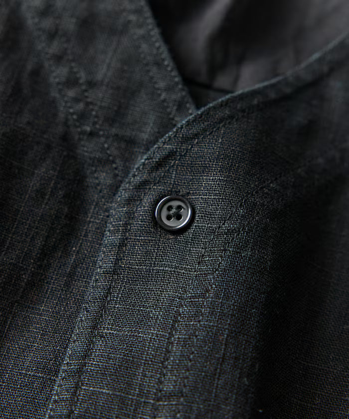LINEN COTTON V NECK SHIRT