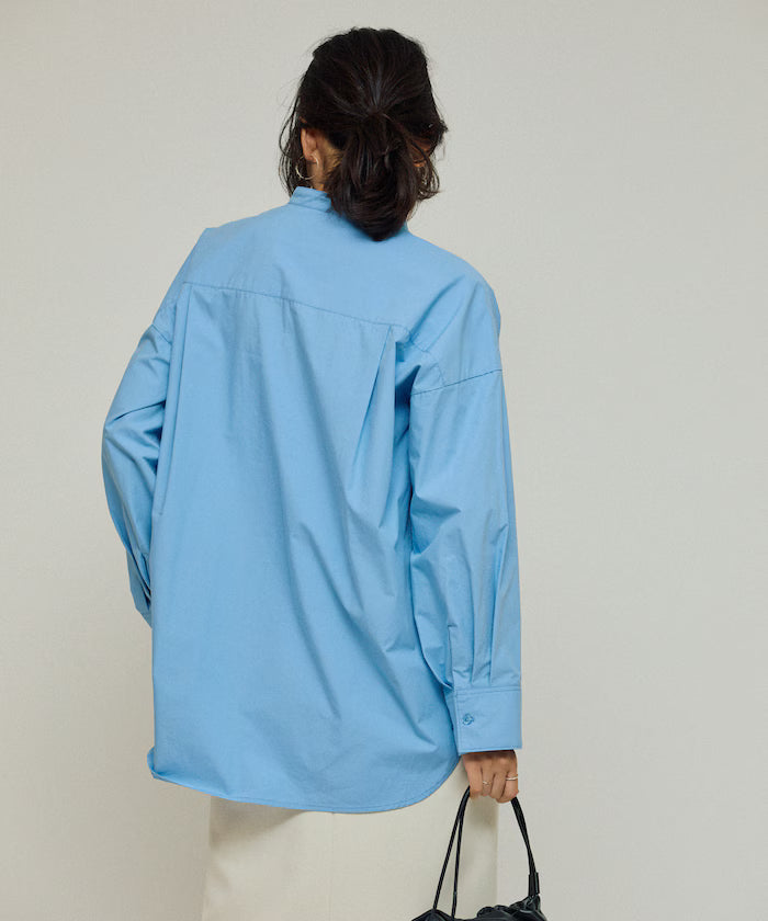 Oversized Long Sleeve Brooch Shirt