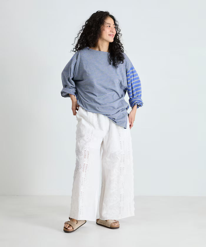 Cutwork Embroidered Easy Pants