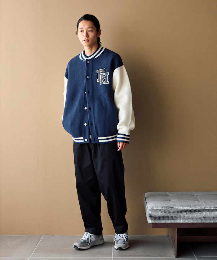 Wide Silhouette Drawstring Chino Pants / Tapered Silhouette Easy Chino Pants