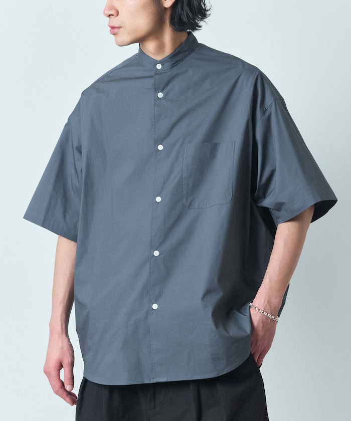 Relax Fit Relaxed Fit Band Collar Short Sleeve Shirt [Limited Edition]