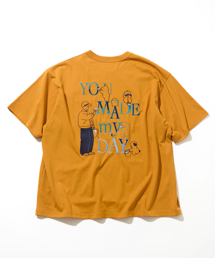 tombonia/Tombo nia Back Print Crew Neck T-Shirt/YOU MADE MY DAY