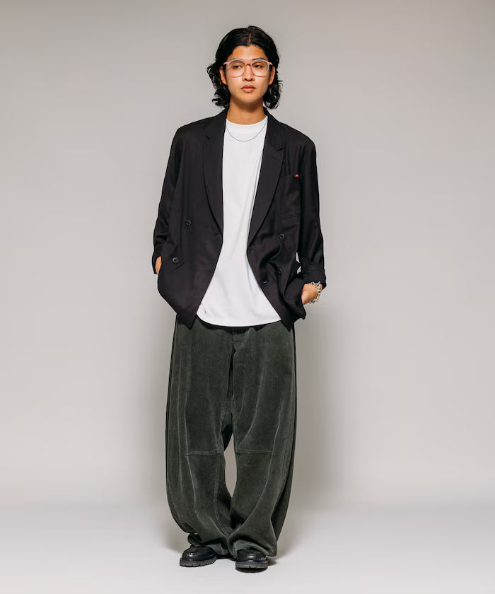 Wide Silhouette One Wash Curve Corduroy Pants