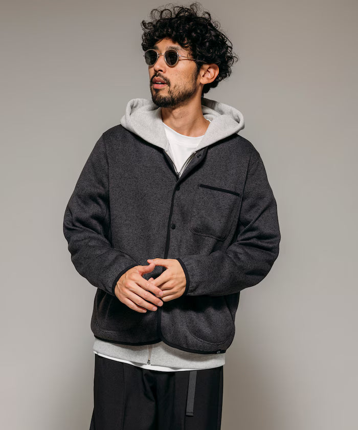 Relaxed Fit Knit Fleece Cardigan